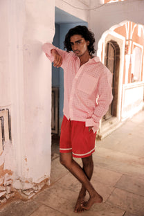 Summer Pink Dobby Shirt