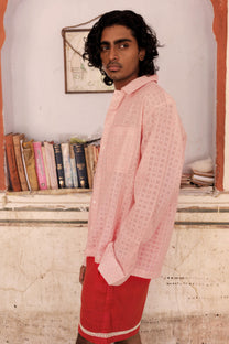 Summer Pink Dobby Shirt