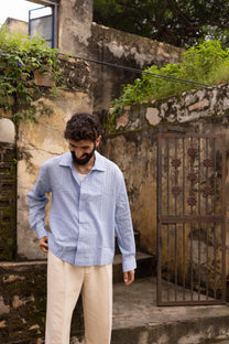 Soft Blue Dobby Resort Shirt