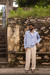 Soft Blue Dobby Resort Shirt