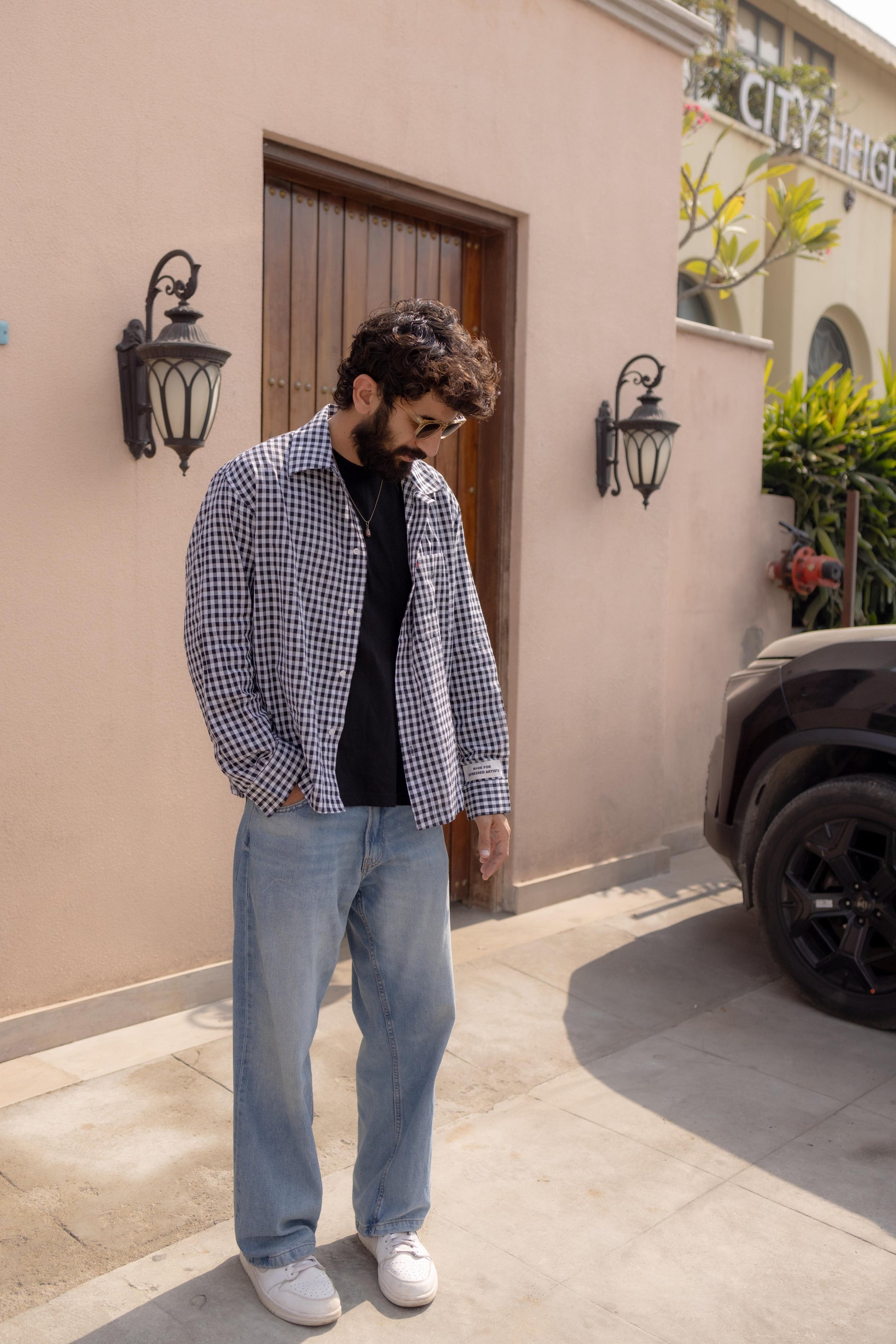 Black and White Check Shirt