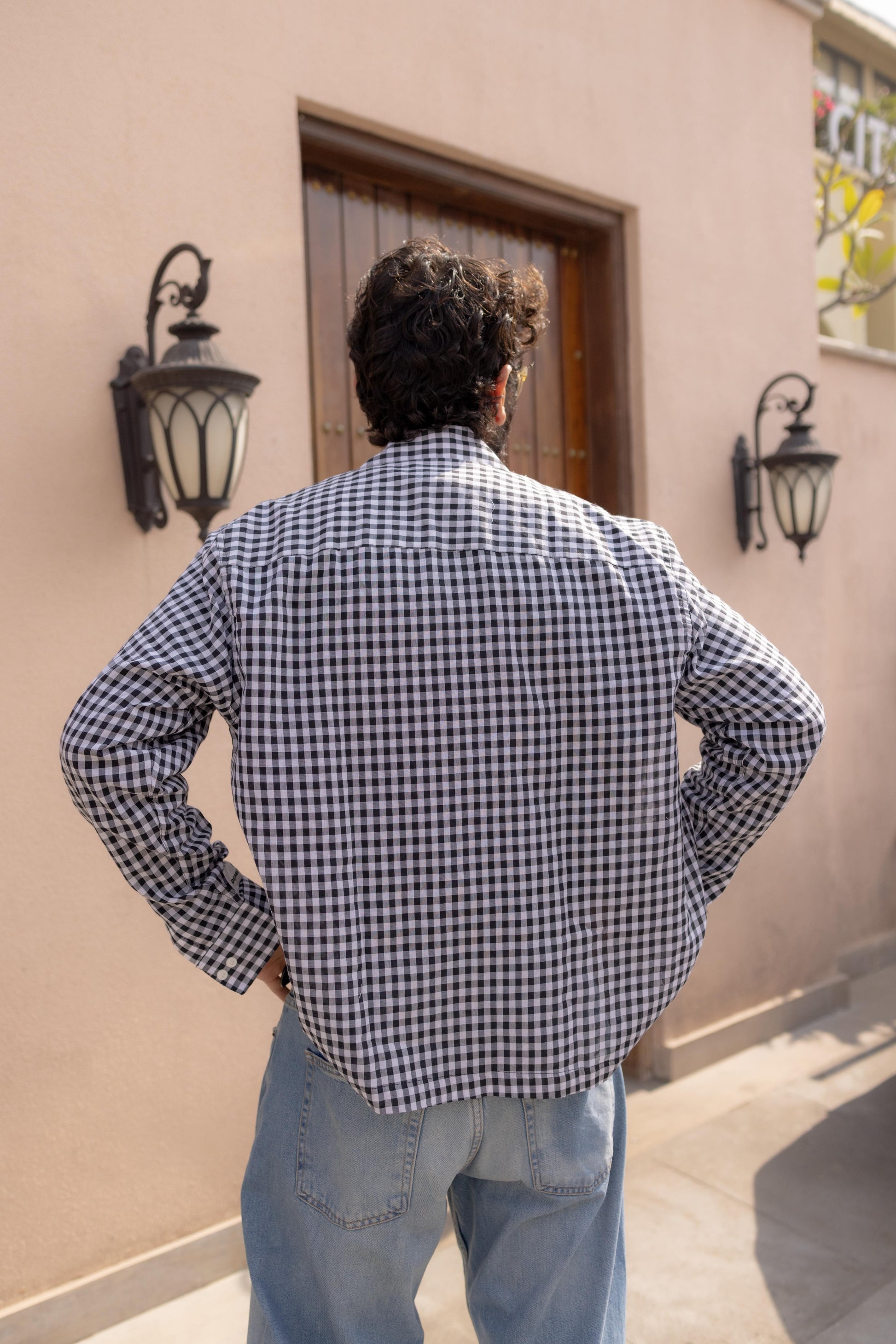 Black and White Check Shirt