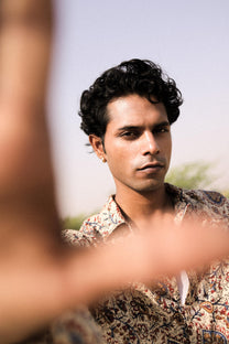 Bagru Hand-Blocked Jaal Summer Shirt