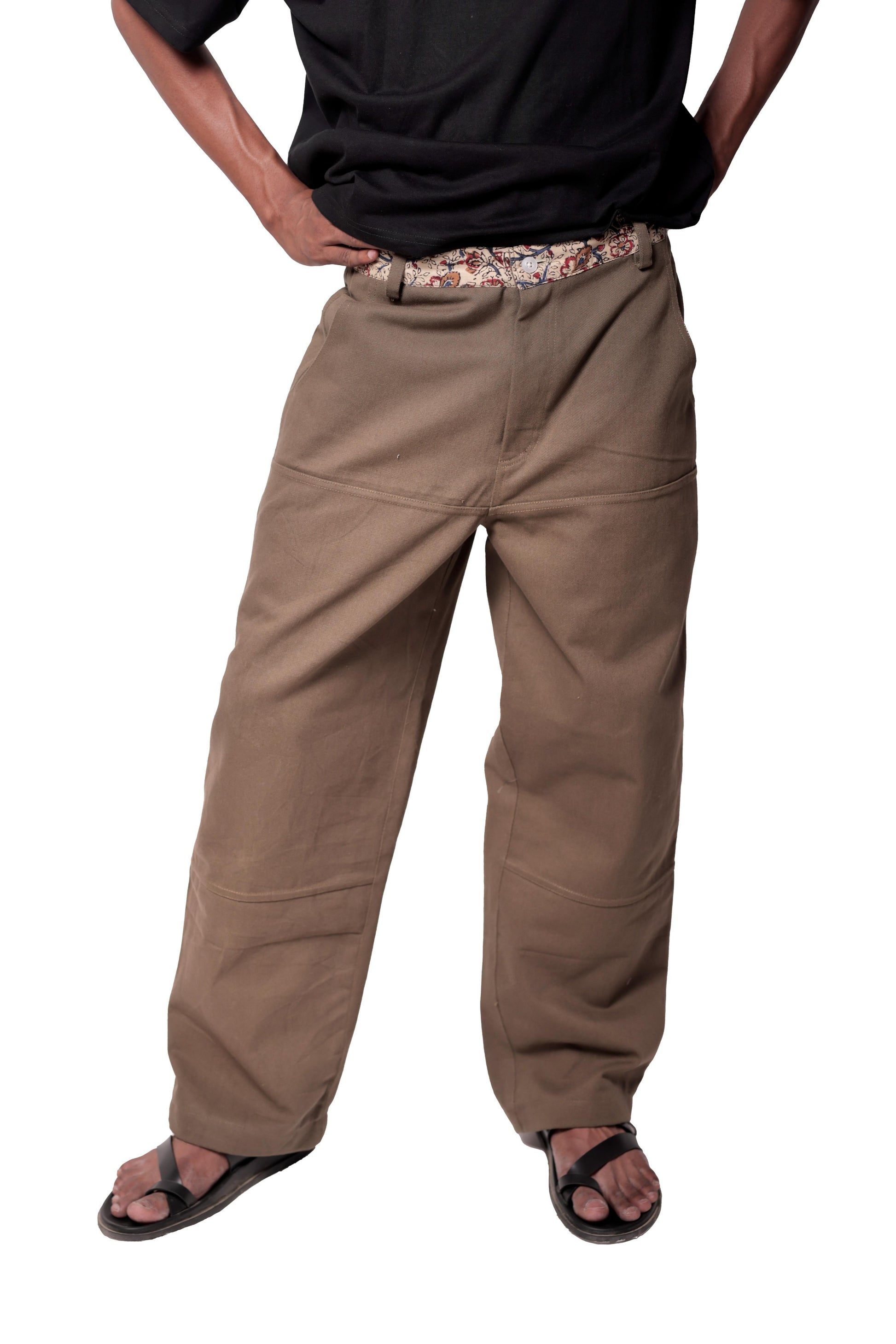 Olive Embroidered Pants
