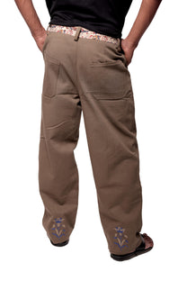 Olive Embroidered Pants