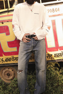 &quot;CULTURE&quot; White Full Sleeve Teeshirt