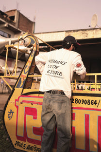 &quot;CULTURE&quot; White Full Sleeve Teeshirt