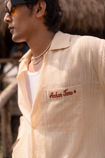 Beige Dobby Resort Shirt