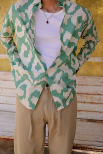 Sage Ikat Summer Shirt
