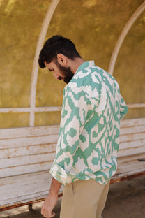 Sage Ikat Summer Shirt