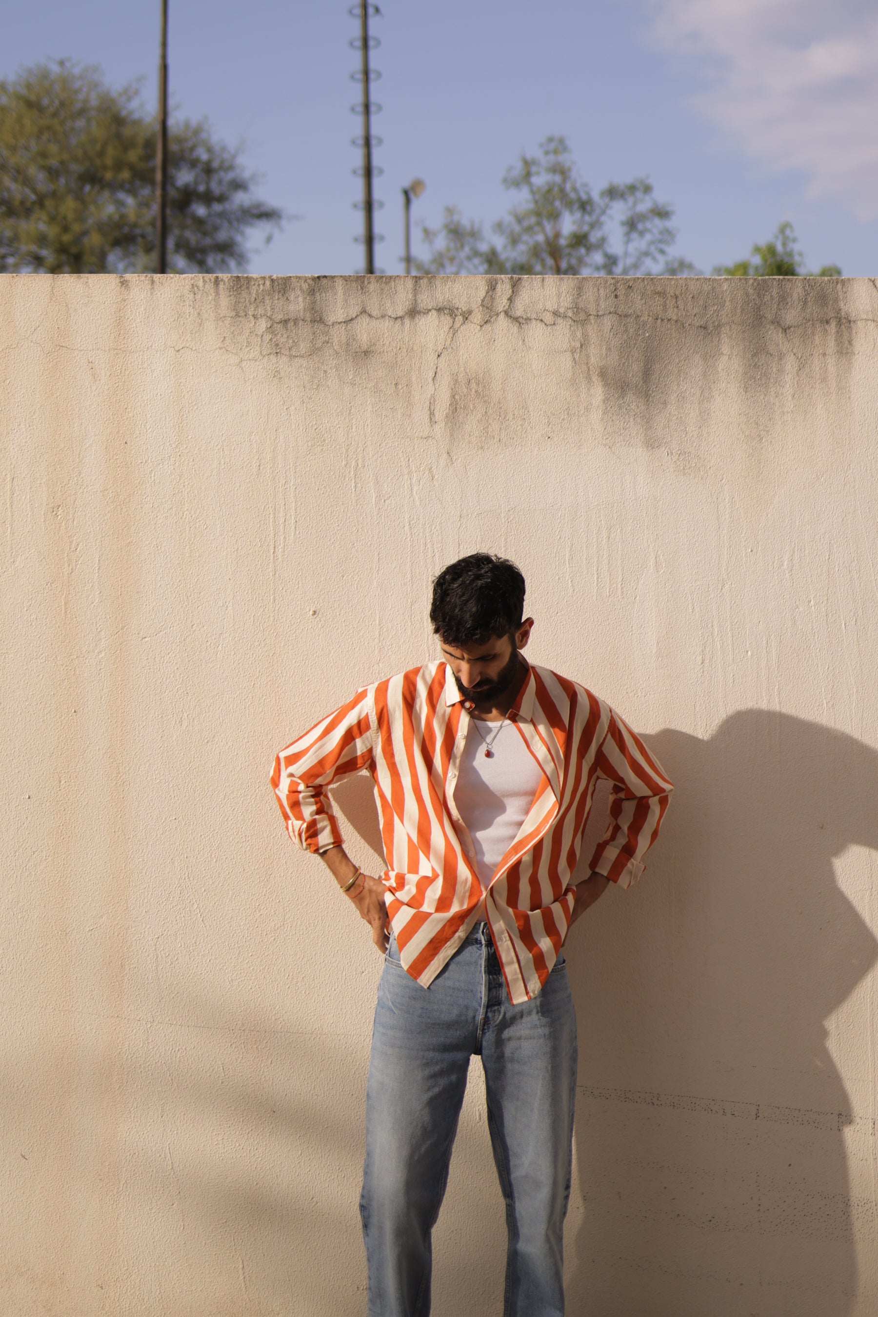 Rust Stripe Summer Shirt