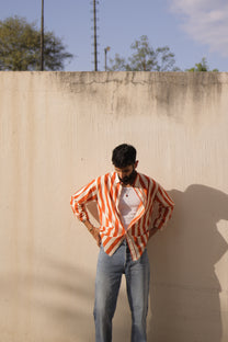 Rust Stripe Summer Shirt