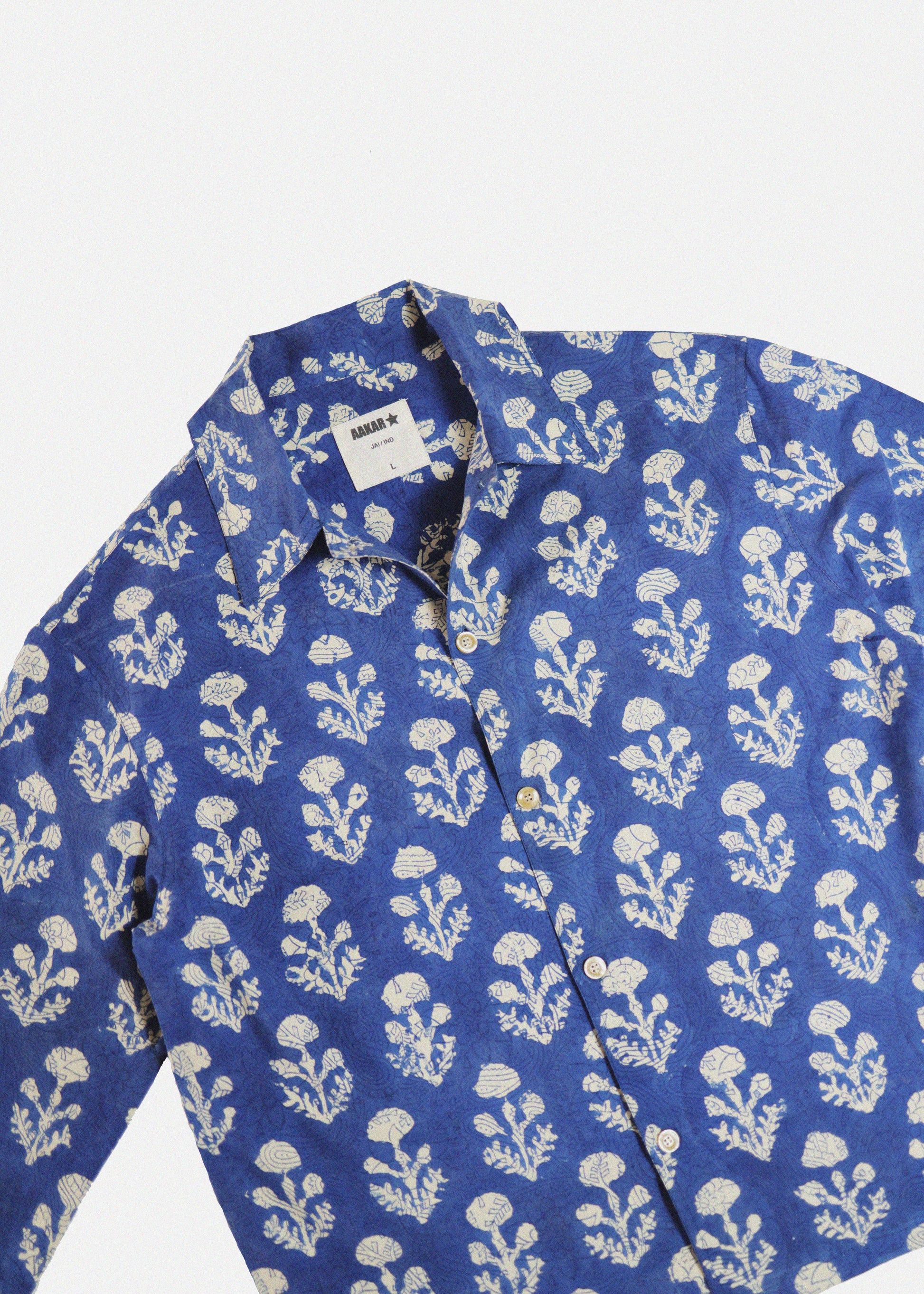 Indigo Block Printed Shacket