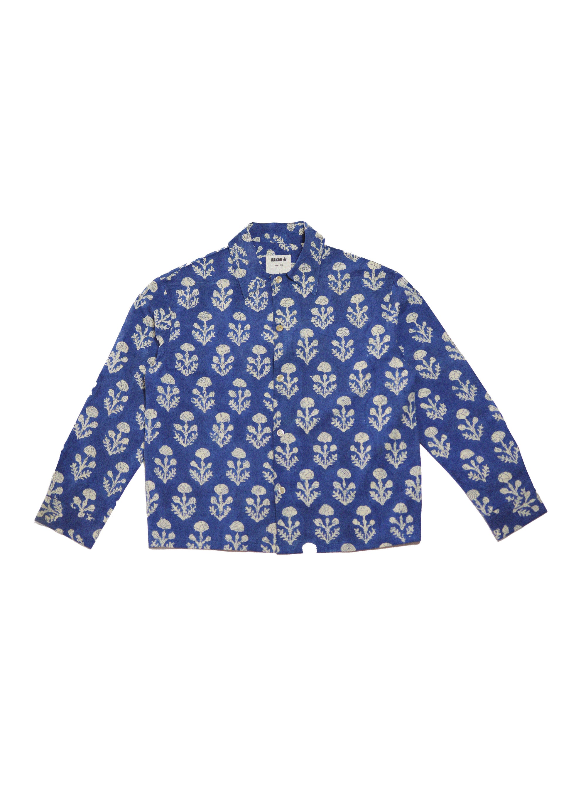Indigo Block Printed Shacket
