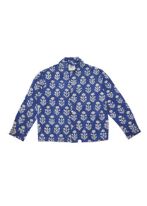 Indigo Block Printed Shacket