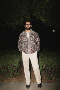 Syahi Begar Block Printed Shacket