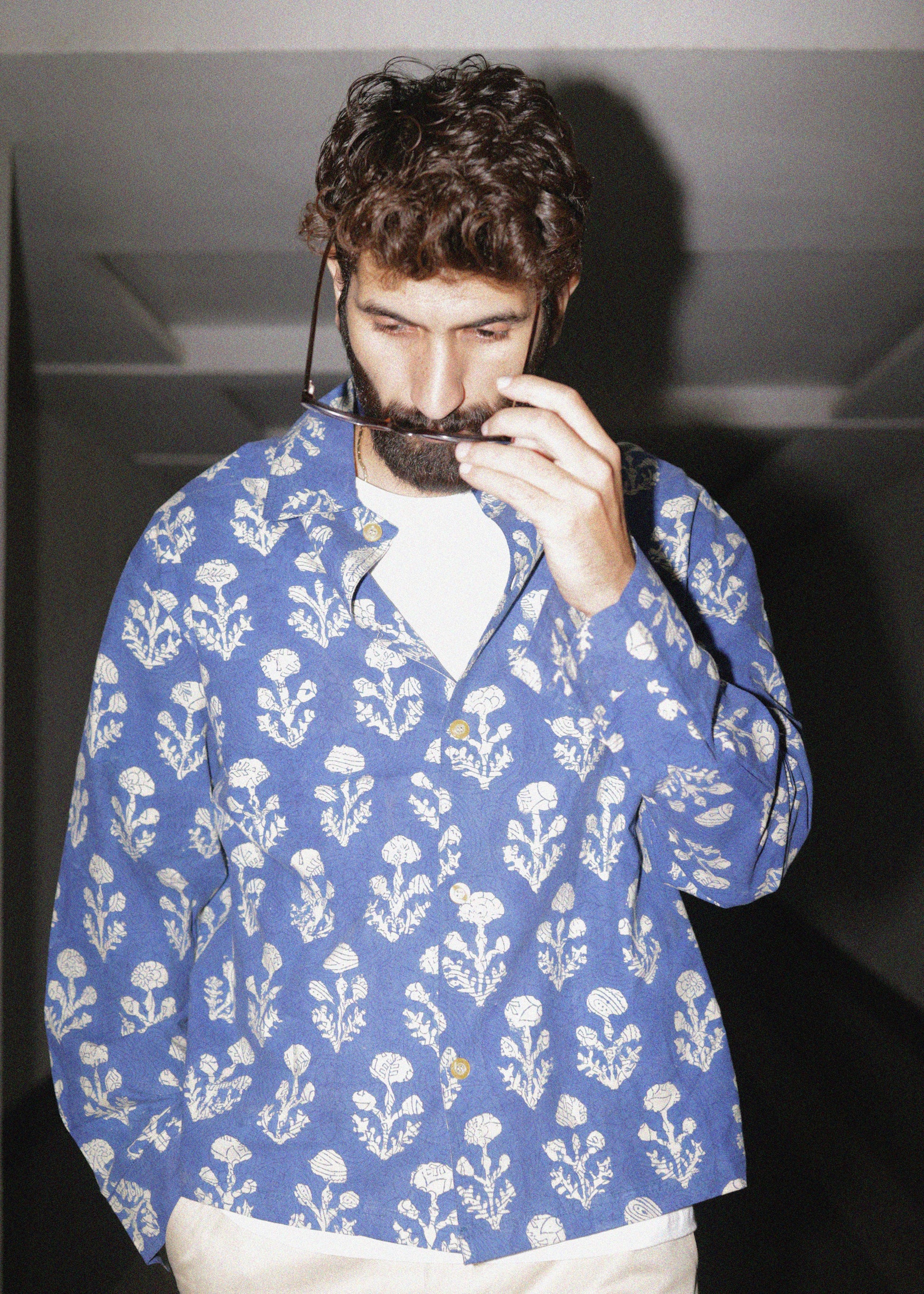 Indigo Block Printed Shacket